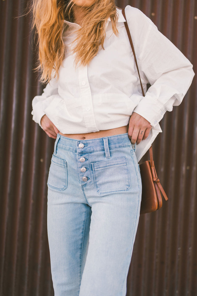 Oat NY Wide Leg Cropped Sailor Jeans