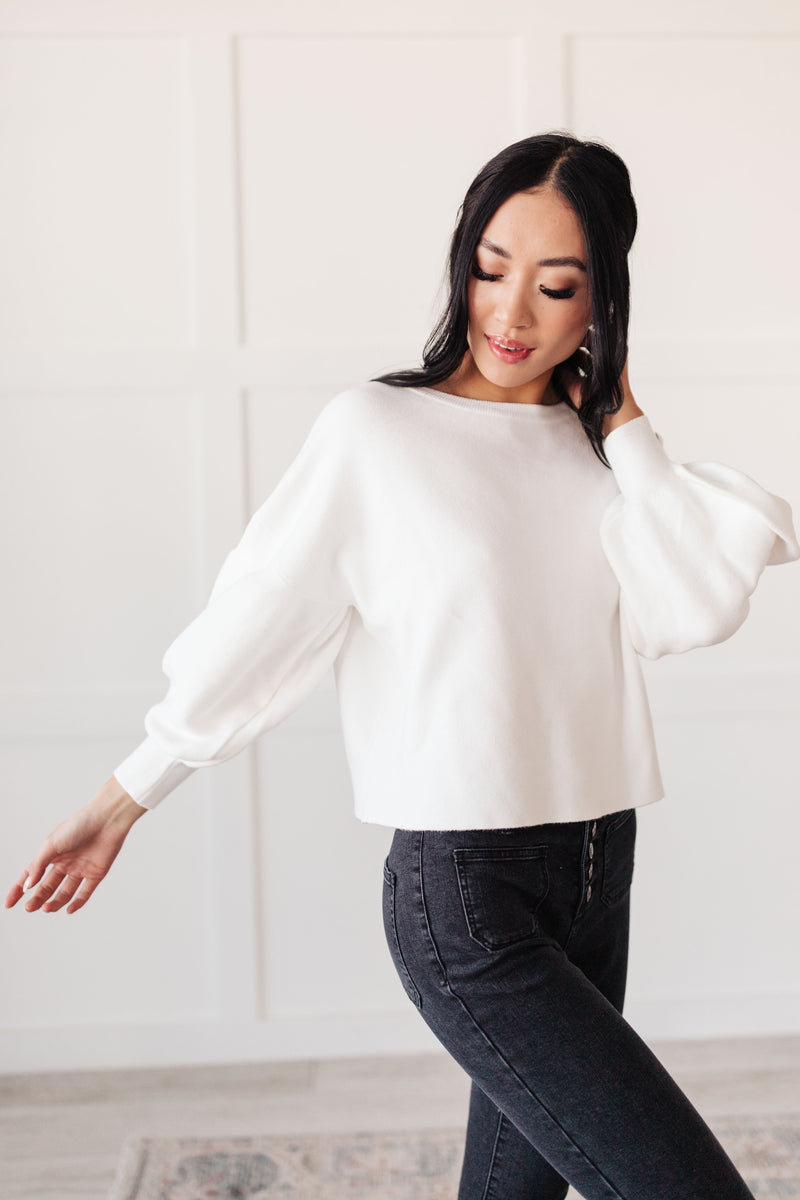 sweater with puff sleeves chloe pullover