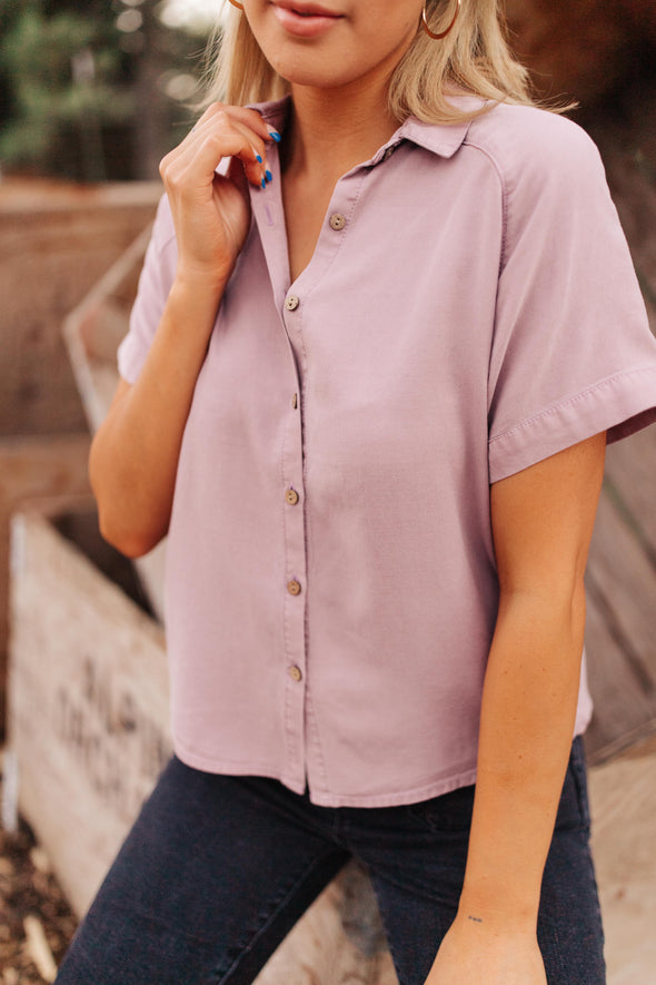 Cocoon Shirt in Dusty Lavender
