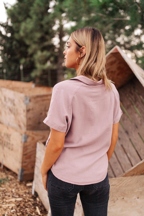 Cocoon Shirt in Dusty Lavender