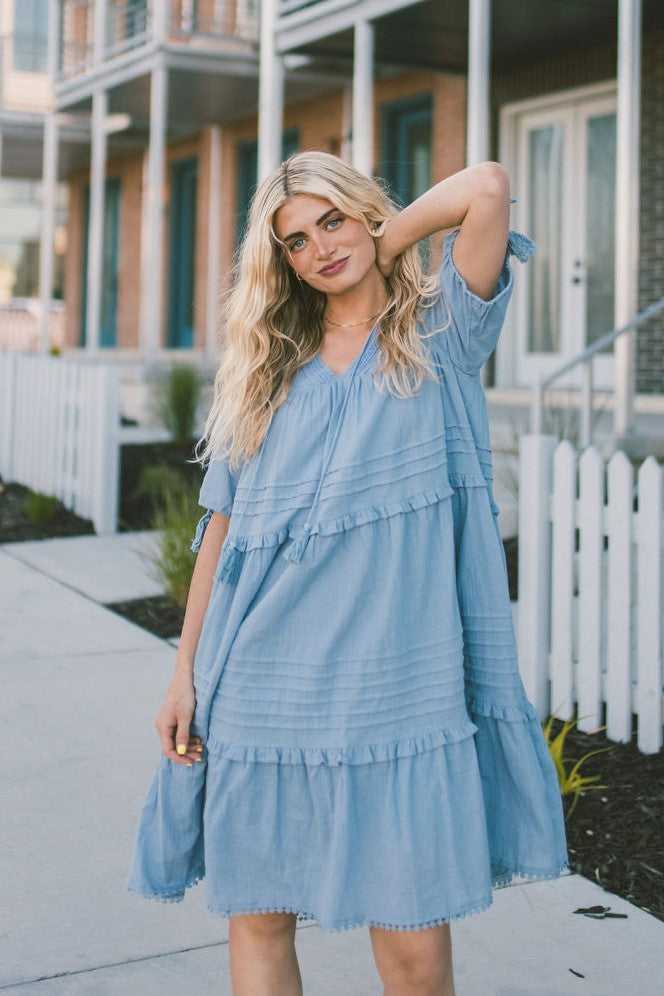 Clements Dress Medium / Misty Blue