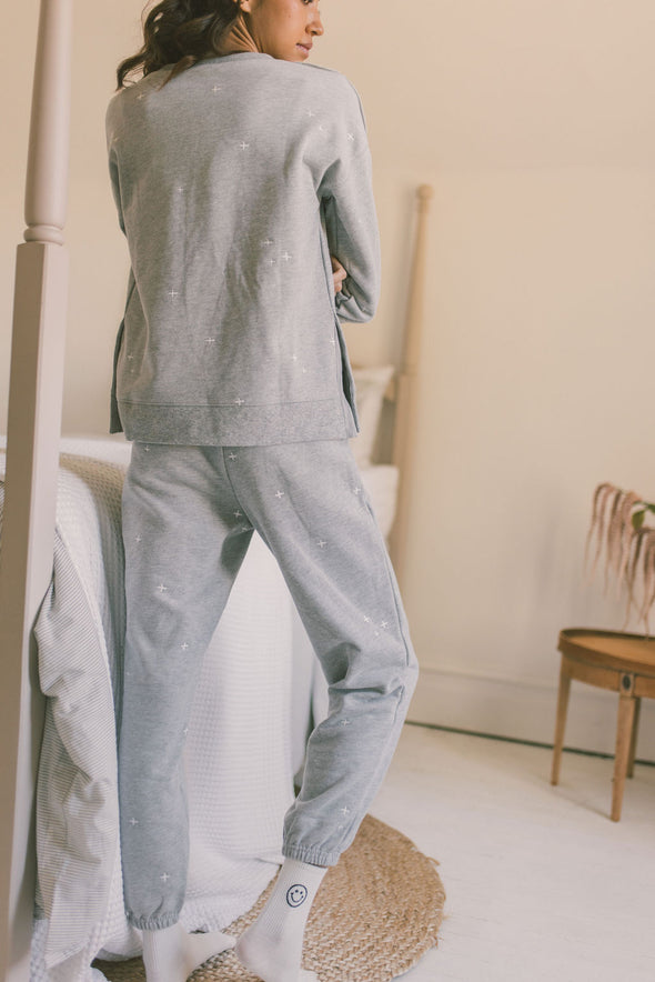 Needle and Pine Joggers in Heather Grey
