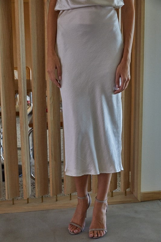 Weslie Textured Midi Skirt
