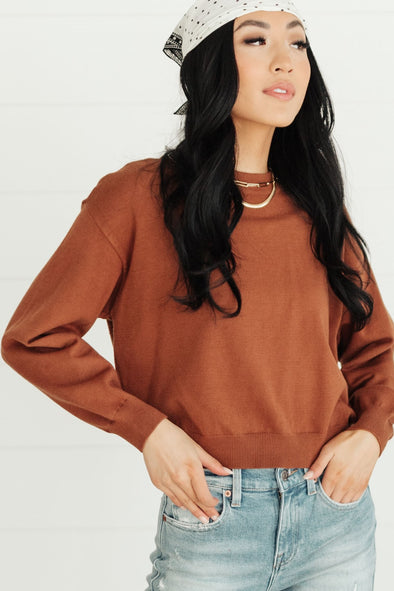 OAT Pullover Sweater in Rust