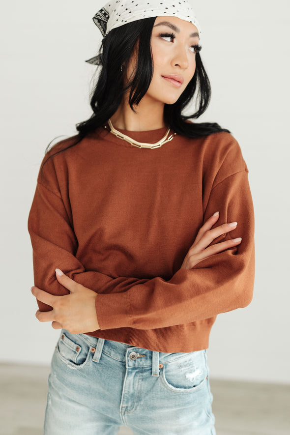 OAT Eastbridge Pullover Sweater in Rust