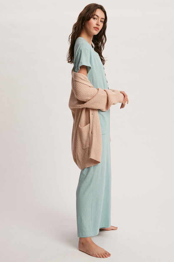 Just Breathe Jumper in Light Blue