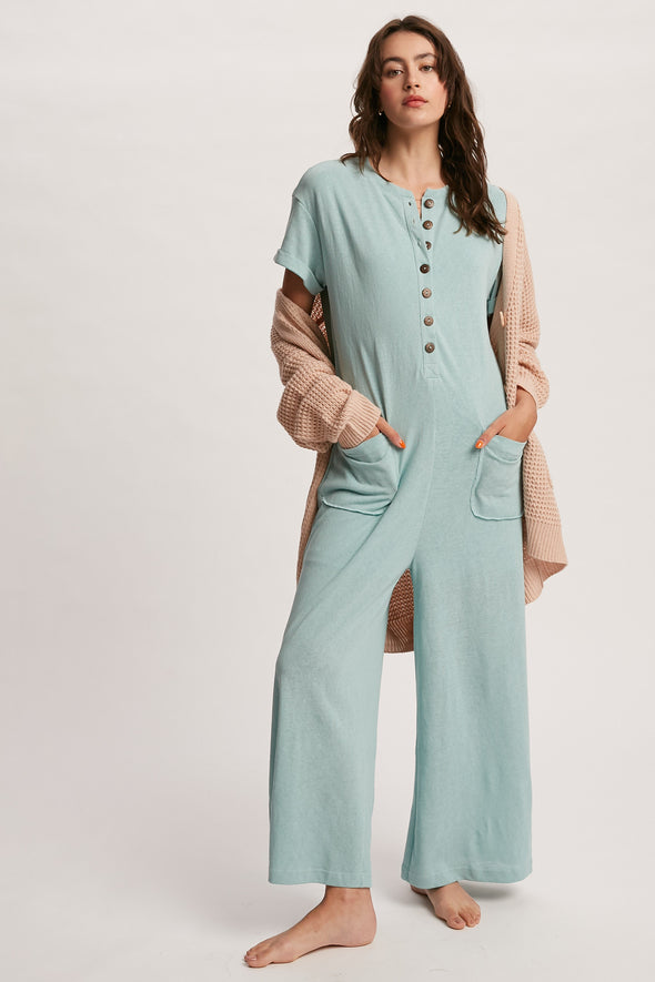 Just Breathe Jumper in Light Blue